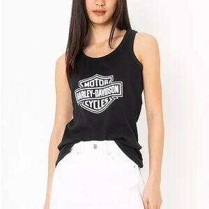 Harley-Davidson Black Tank Top with White Logo